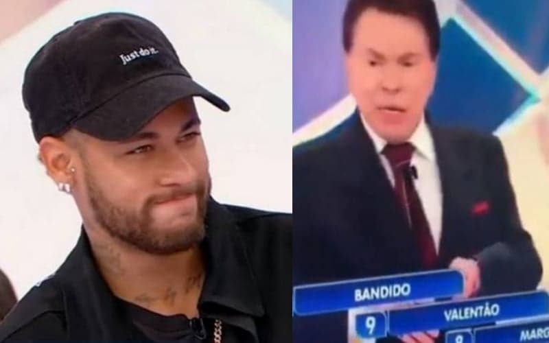 Neymar fica envergonhado durante programa Silvio Santos