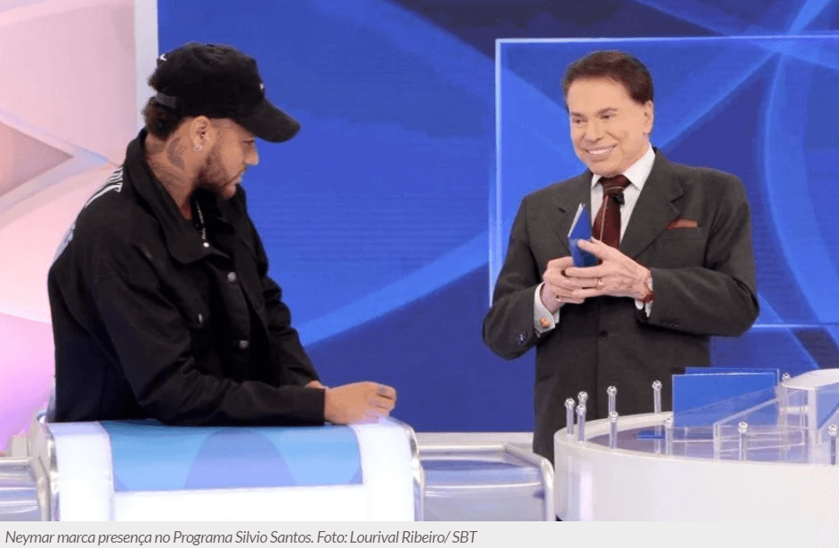 Silvio Santos expõe beijo de Anitta e Neymar e constrange jogador em rede nacional