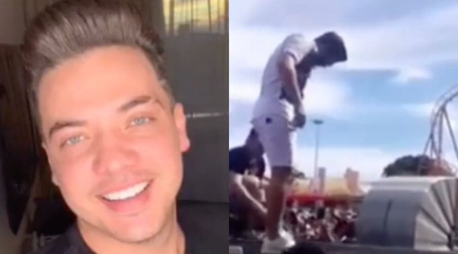 Wesley Safadão erra e acaba chutando celular de fã durante show; veja o vídeo
