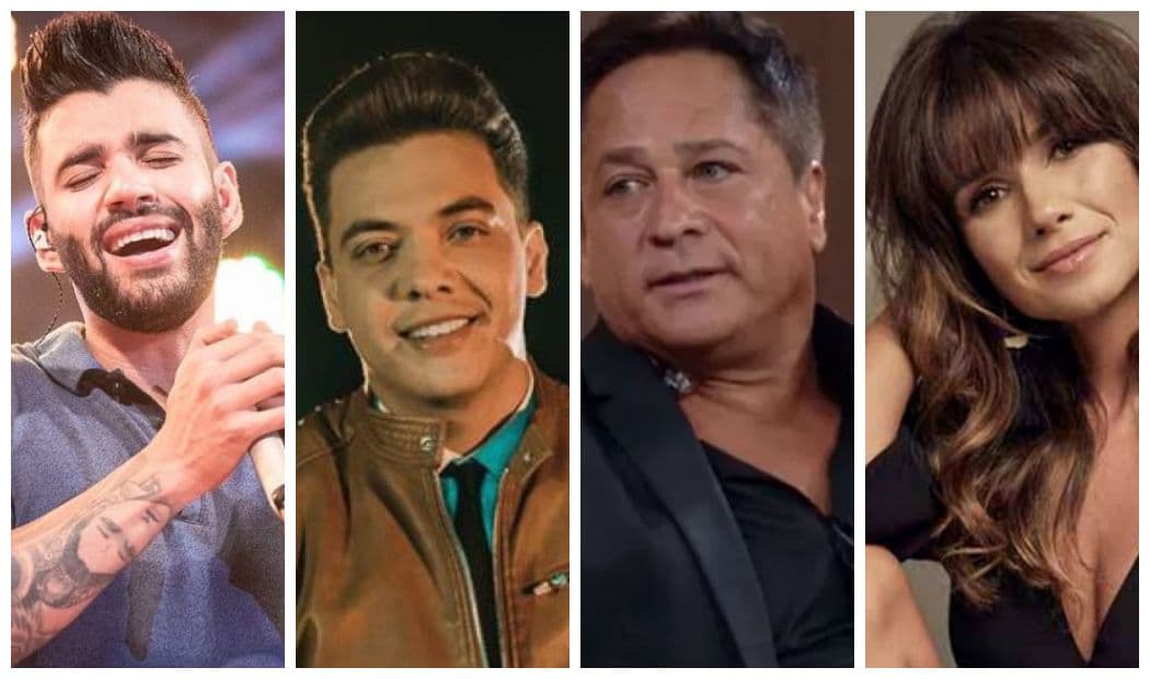 Gusttavo Lima, Wesley Safadão, Leonardo e Paula Fernandes foram desmascarados Gusttavo Lima, Wesley Safadão, Leonardo e Paula Fernandes foram desmascarados