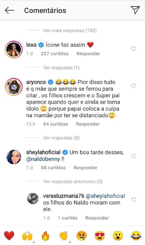 Internauta enxergou indireta para Naldo Benny, será? (Foto: Reprodução/ Instagram) Internauta enxergou indireta para Naldo Benny, será? (Foto: Reprodução/ Instagram)
