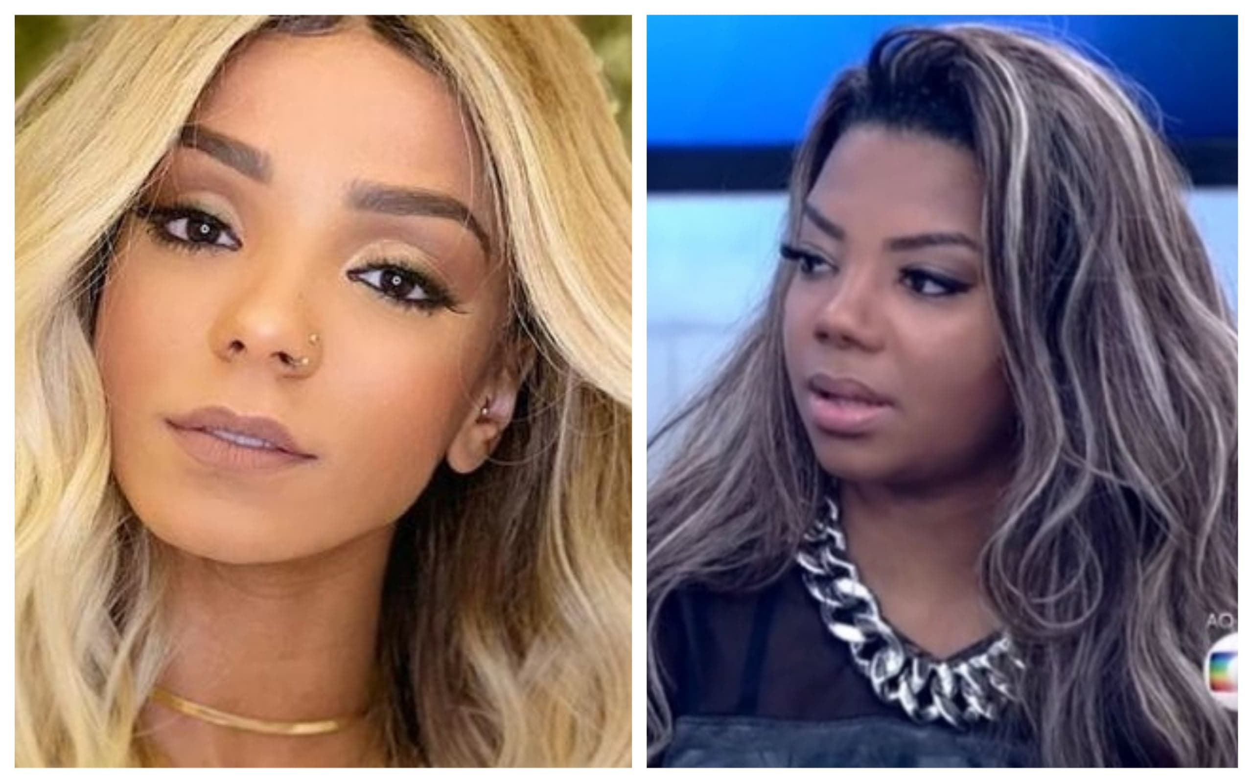 Brunna Gonçalves e Ludmilla participaram do programa Domingão do Faustão (Foto: Reprodução / TV Foco)