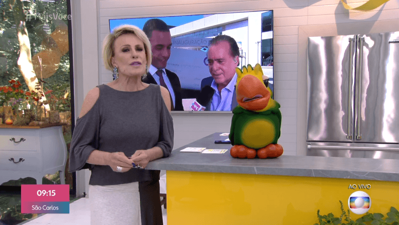 Ana Maria Braga não se aguenta e surpreende Tony Ramos ao vivo na Globo: "Está um pitéu"