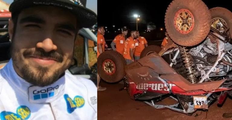 Caio Castro faz primeira aparição após sofrer grave acidente em corrida: "perda total do carro"
