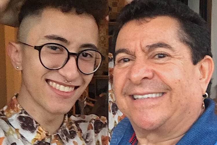 Filho do cantor Solimões, que é gay, posa completamente pelado para mostrar novo corte de cabelo