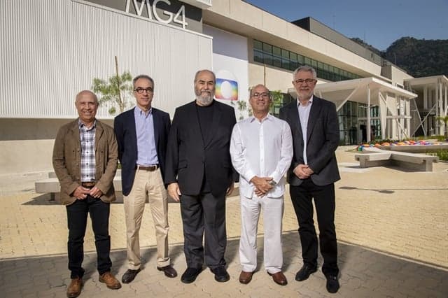 Jorge Nóbrega, João Roberto Marinho, Roberto Irineu Marinho, Jose Roberto Marinho e Carlos Henrique Schroder (Foto: Globo/Estevam Avellar)