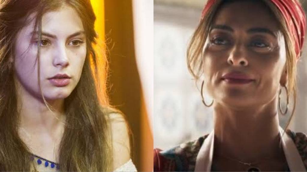Maria da Paz e Joana sua verdadeira filha de A Dona do Pedaço (Montagem: TV Foco) Maria da Paz e Joana sua verdadeira filha de A Dona do Pedaço (Montagem: TV Foco)