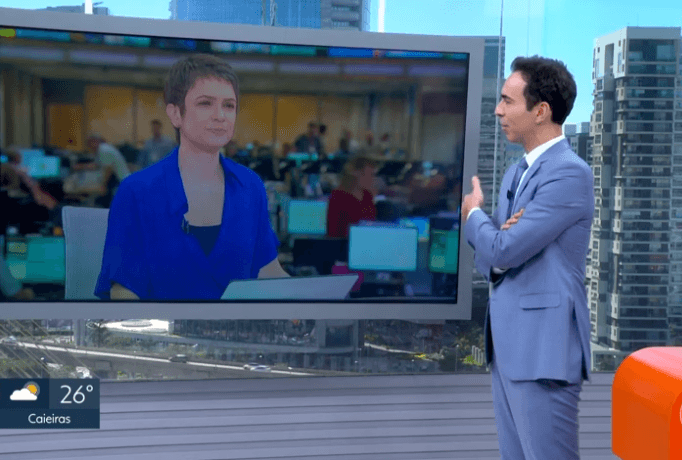 Cesar Tralli faz despedida emocionante de Sandra Annenberg que deixará Jornal Hoje