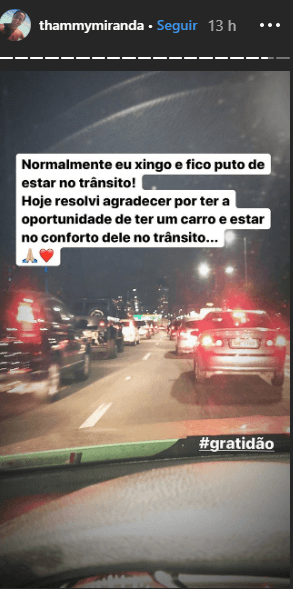Thammy Miranda faz desabafo e agradece em seu Instagram na noite desta segunda-feira (Foto: reprodução) Thammy Miranda faz desabafo e agradece em seu Instagram na noite desta segunda-feira (Foto: reprodução)