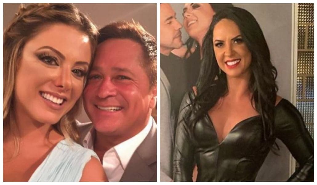 Mulher de Leonardo, Poliana Rocha, posa ao lado de Graciele Lacerda e público alfineta (Foto: Reprodução) Mulher de Leonardo, Poliana Rocha, posa ao lado de Graciele Lacerda e público alfineta (Foto: Reprodução)