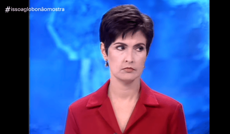 Fátima Bernardes durante o Jornal Nacional da Globo. (Foto: Reprodução)