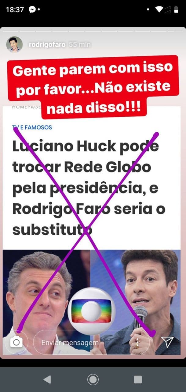 Rodrigo Faro negou que esteja indo para à Globo Rodrigo Faro negou que esteja indo para à Globo