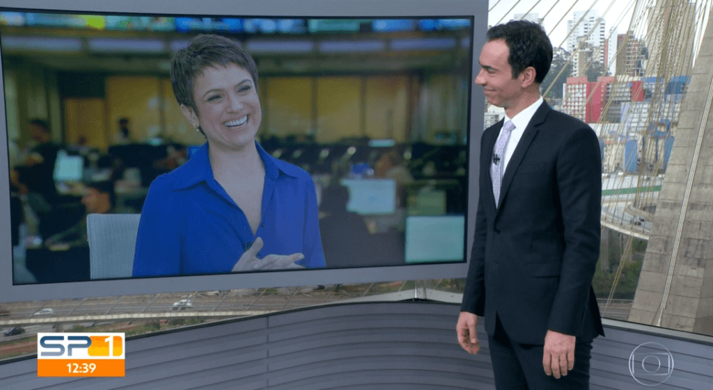 César Tralli se despede de Sandra Annenberg ao vivo e jornalista deixa programa definitivamente