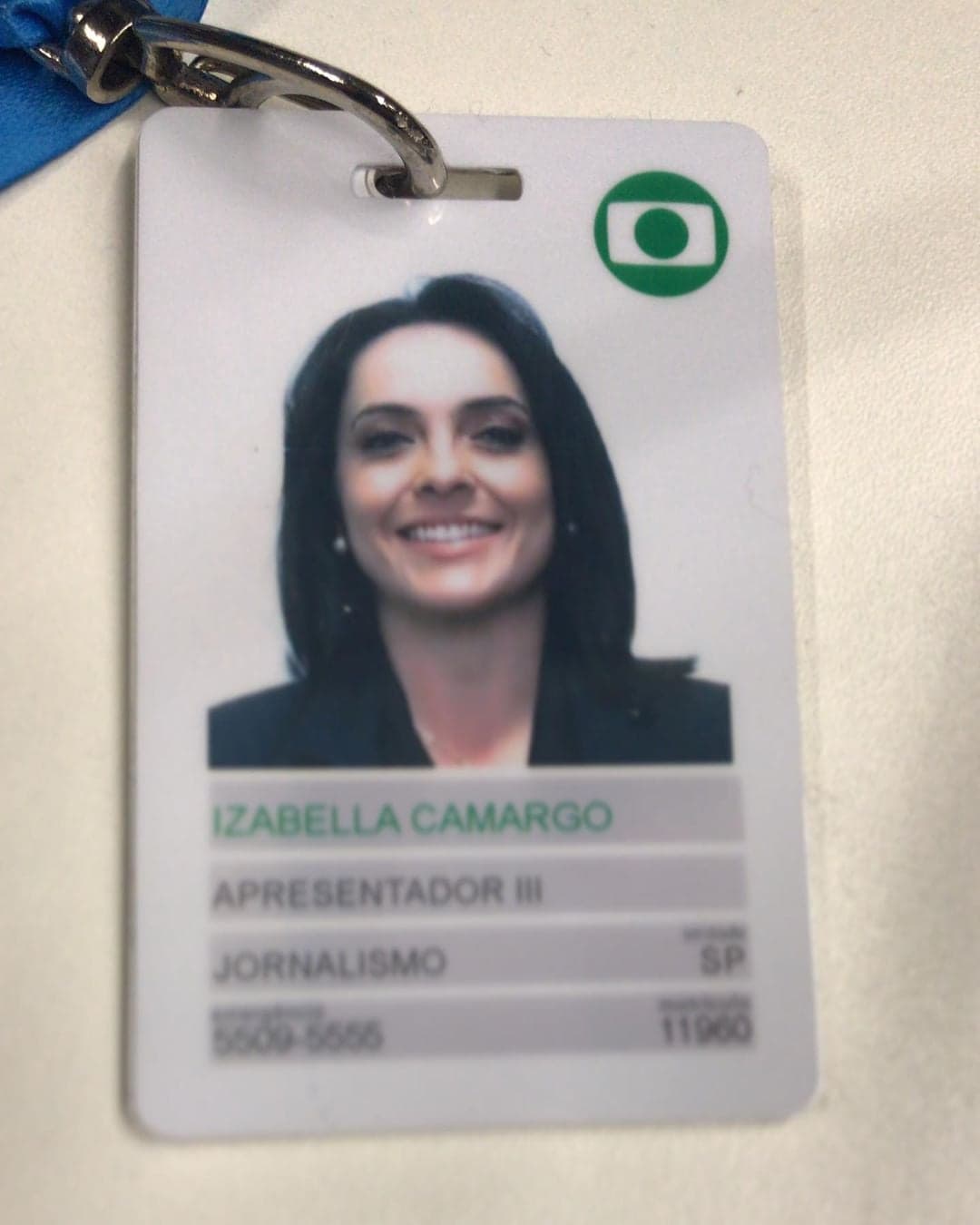 Izabella Camargo publicou crachá da Globo (Foto: Reprodução/Instagram) Izabella Camargo publicou crachá da Globo (Foto: Reprodução/Instagram)