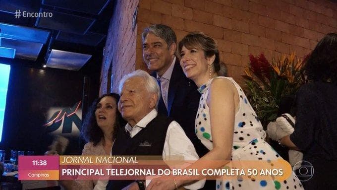 Encontro com Fátima Bernardes exibe momento raríssimo de William Bonner com a esposa Natasha Dantas. Foto: Reprodução/Globo Encontro com Fátima Bernardes exibe momento raríssimo de William Bonner com a esposa Natasha Dantas. Foto: Reprodução/Globo
