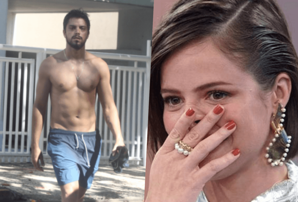 Agatha Moreira divulga foto de Rodrigo Simas seminu ao acordar e volume da mala impressiona