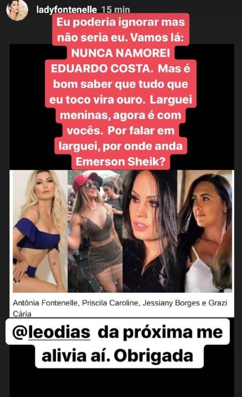 Antonia Fontenelle se revoltou com Eduardo Costa Antonia Fontenelle se revoltou com Eduardo Costa