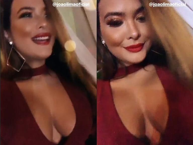 Geisy Arruda com o seu vestido decotado (Foto: Instagram) Geisy Arruda com o seu vestido decotado (Foto: Instagram)