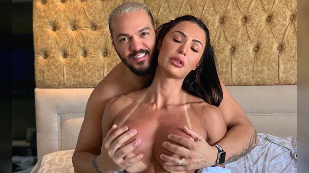 Gracyanne Barbosa e Belo durante um momento íntimo (imagem: Instagram) Gracyanne Barbosa e Belo durante um momento íntimo (imagem: Instagram)