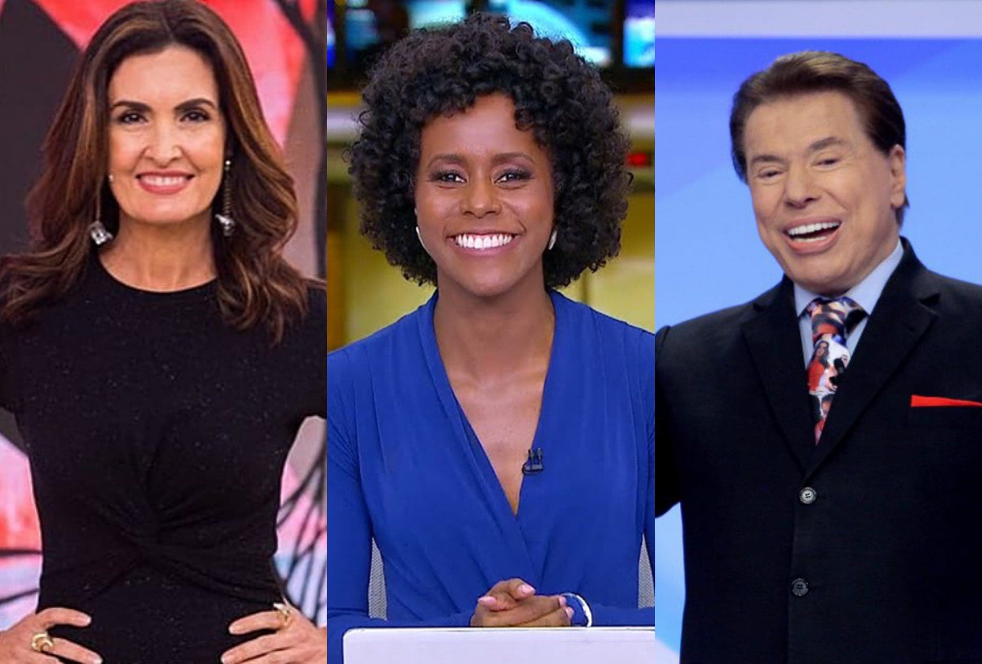 Fátima Bernardes, Maju Coutinho e Silvio Santos estão entre os destaques de audiência desta quarta. Foto: Reprodução audiências Fátima Bernardes, Maju Coutinho e Silvio Santos estão entre os destaques de audiência desta quarta. Foto: Reprodução audiências