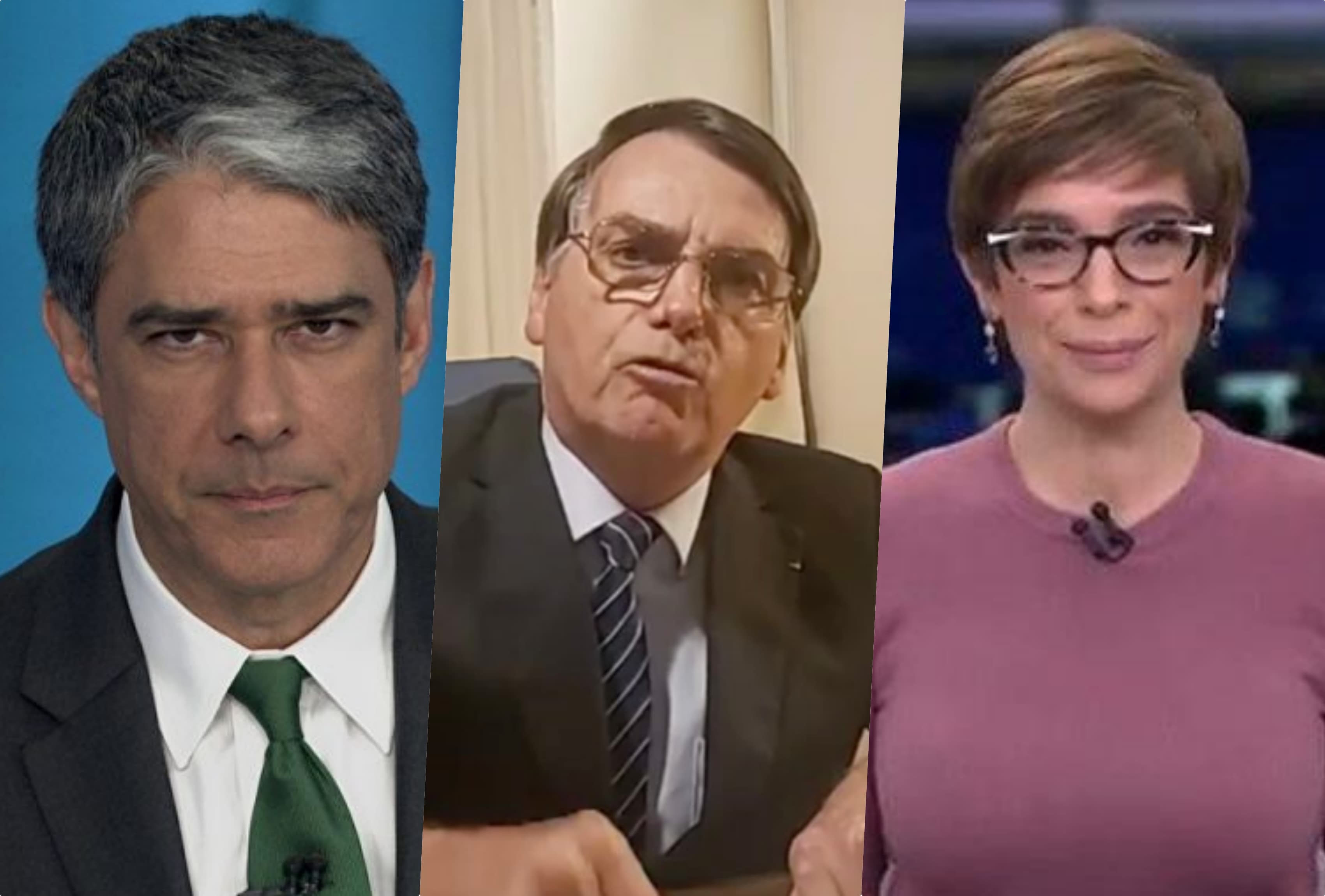 William Bonner e jornalismo da Globo se envolvem em confusão e ameaça de Jair Bolsonaro (Foto reprodução) William Bonner e jornalismo da Globo se envolvem em confusão e ameaça de Jair Bolsonaro (Foto reprodução)