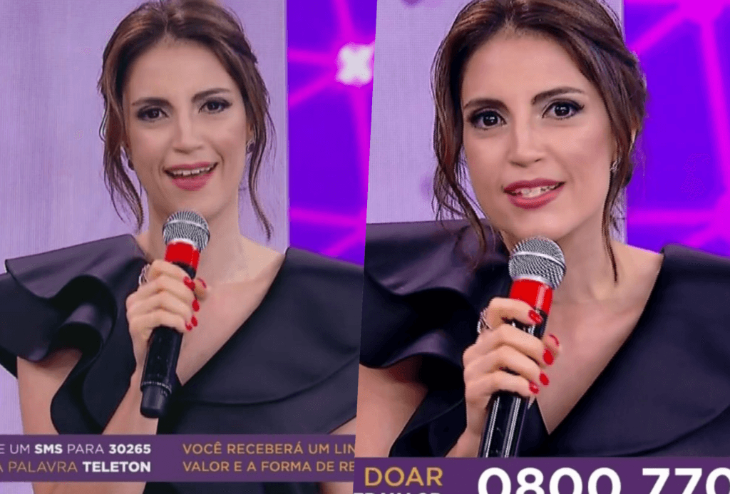 Chris Flores arrasa no comando do Teleton no SBT e público aclama apresentadora: "Incrível demais"
