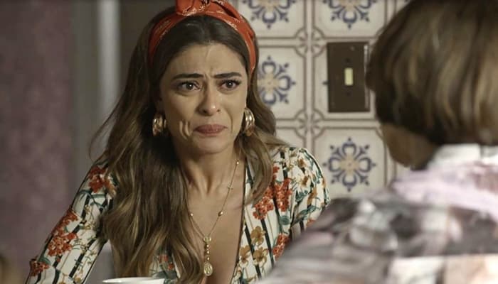 Juliana Paes entrega spoiler de final de A Dona do Pedaço ao vivo na Globo