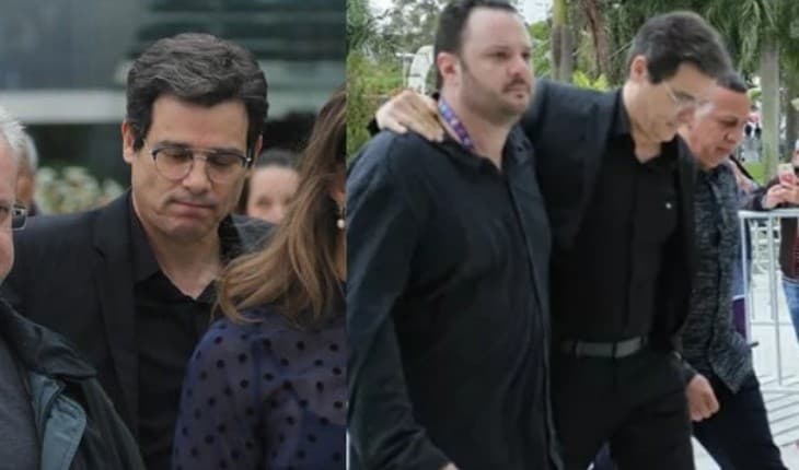 Aos prantos, Celso Portiolli passa mal em velório de Gugu Liberato e é socorrido às pressas