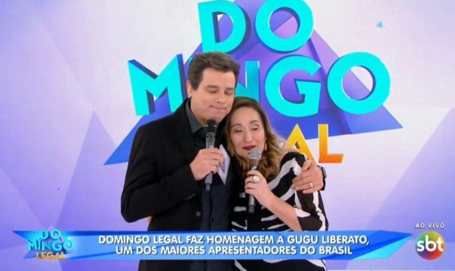 No Domingo Legal, Sonia Abrão cai no choro com Mara e Portiolli ao falar de Gugu