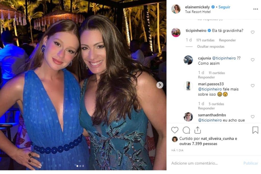 Ticiane Pinheiro pergunta na lata suposta gravidez de Marina Ruy Barbosa (Montagem. TV Foco) Ticiane Pinheiro pergunta na lata suposta gravidez de Marina Ruy Barbosa (Montagem. TV Foco)