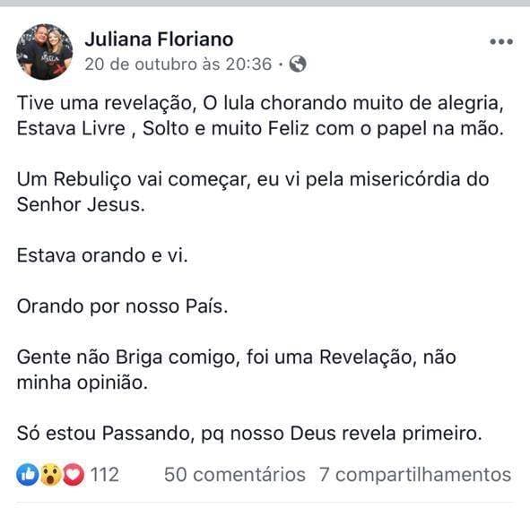 Profecia envolvendo Lula Profecia envolvendo Lula