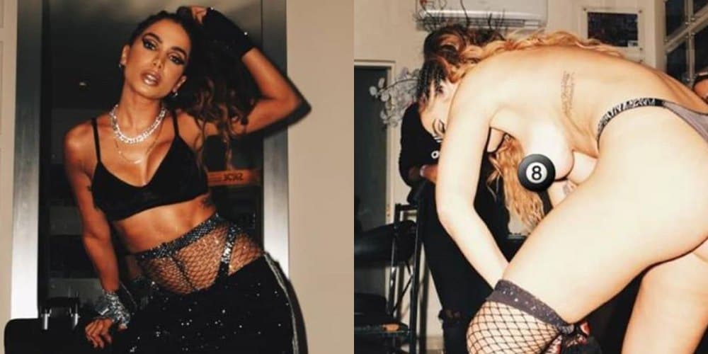 Anitta é flagrada sem roupa em bastidores de show