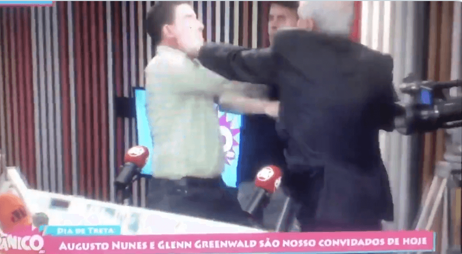 Glenn Greenwald é gravemente agredido por jornalista da Jovem Pan e cenas são chocantes; veja