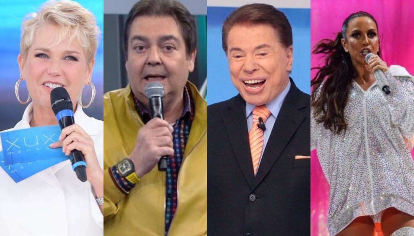 Xuxa, Faustão, Silvio Santos e Ivete Sangalo. Foto: Reprodução Xuxa, Faustão, Silvio Santos e Ivete Sangalo. Foto: Reprodução