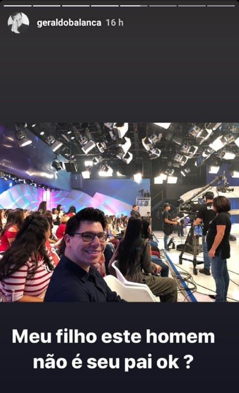 Filho de Geraldo Luis durante visita aos estúdios do Programa Silvio Santos (Foto: Reprodução/ Instagram) Filho de Geraldo Luis durante visita aos estúdios do Programa Silvio Santos (Foto: Reprodução/ Instagram)