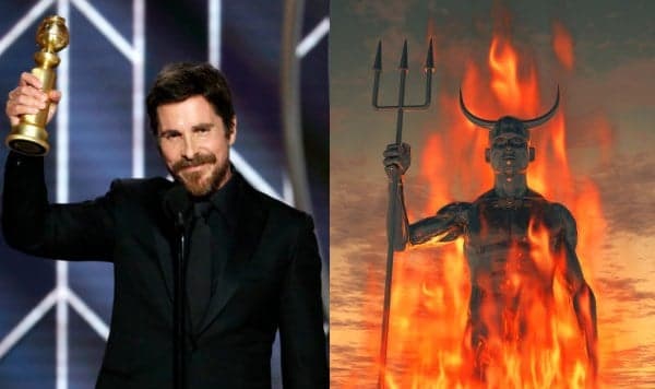 Christian Bale ganha Globo de Ouro, agradece satã pela inspiração e deixa público aterrorizado com discurso