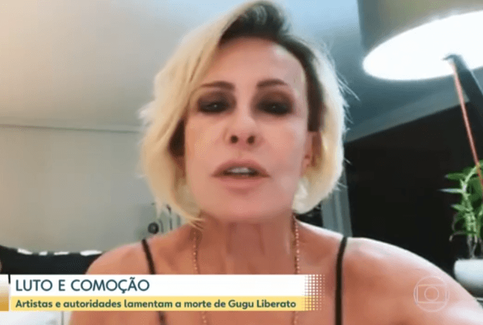 Ana Maria Braga surge muito abalada no Jornal Hoje para falar sobre Gugu: 'Moleque ainda'