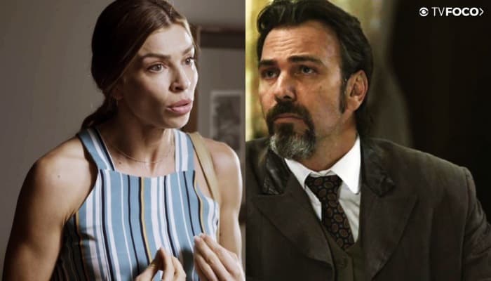 Paloma (Grazi Massafera) e Elias (Marcelo Faria) em Bom Sucesso (Foto: Reprodução/Divulgação/Globo/Montagem TV Foco)