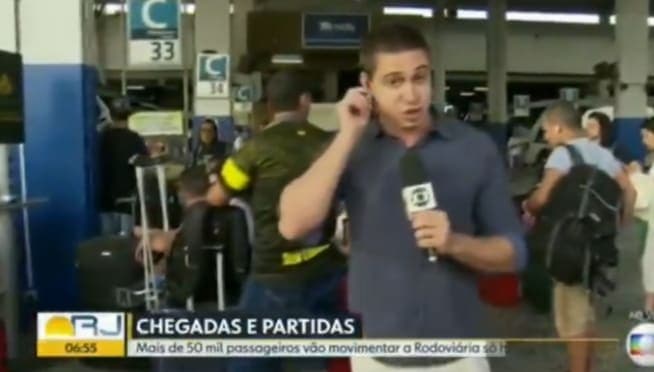 Jornalista da Globo leva bronca ao vivo do marido durante jornal e âncoras levam 'culpa': 'Maus lençóis'