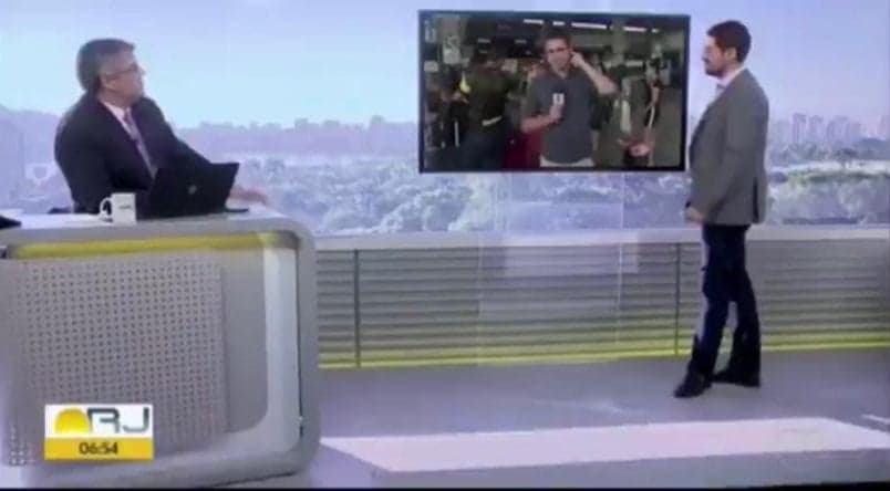 Repórter gay da TV Globo acaba falando demais e leva puxão de orelha do marido ao vivo