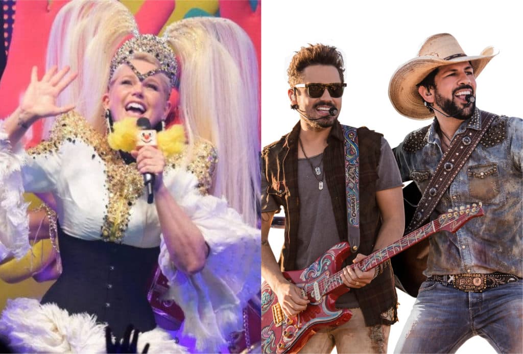 Xuxa ignora Fernando e Sorocaba durante apresentação da dupla e não se anima em fim de ano da Record