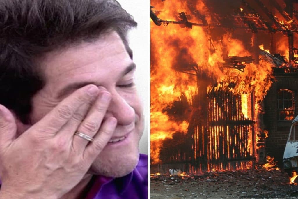 Daniel, ao ver sua gravadora pegar fogo, toma atitude corajosa e emociona