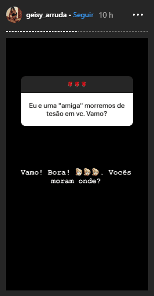 Geisy Arruda topou sexo a três com mulheres (Reprodução) Geisy Arruda topou sexo a três com mulheres (Reprodução)