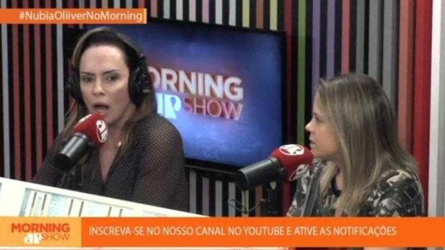 Núbia Oliiver no Morning Show (Foto: Reprodução) Núbia Oliiver no Morning Show (Foto: Reprodução)