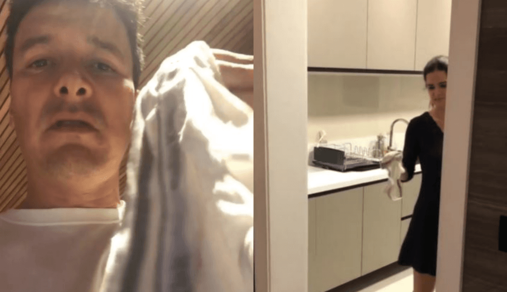 Tô é morta! Rodrigo Faro deixa cueca em cima da pia e esposa surta após usar como pano de prato