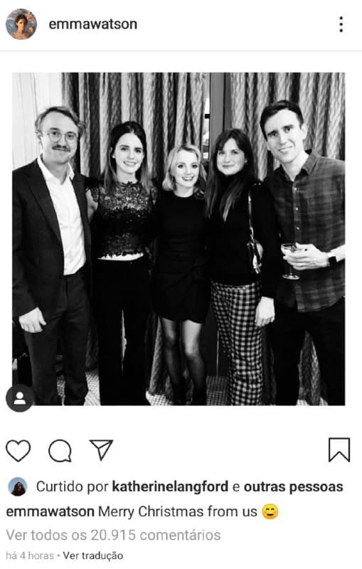 Atores de Harry Potter reunidos em uma foto bombástica (Foto: Reprodução/ Instagram)