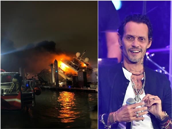 Iate de luxo do ex-marido de Jennifer Lopez avaliado em R$ 28 milhões pega fogo e bombeiros consideram perda total