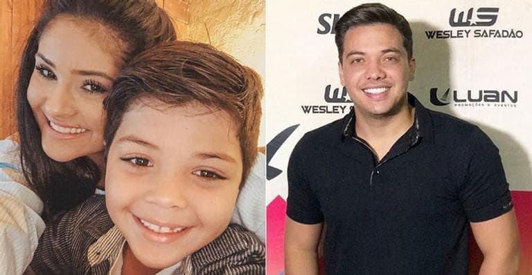 Filho de Wesley Safadão e Mileide Mihaile conhece Neymar e entrega atitude do cantor em vídeo