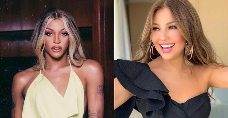Pabllo Vittar e Thalia estão trabalhando em novo projeto nos Estados Unidos (Foto: Reprodução)