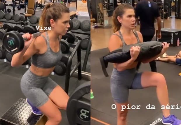 Mariana Goldfarb tem pegado pesado na academia (Foto: Reprodução/ Instagram) Mariana Goldfarb tem pegado pesado na academia (Foto: Reprodução/ Instagram)